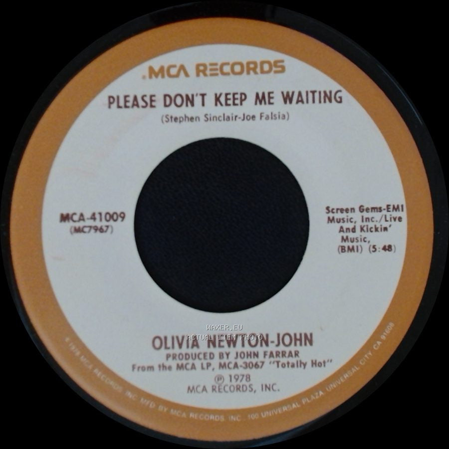Olivia Newton-John - Please Don't Keep Me Waiting / Deeper Than The Night side A