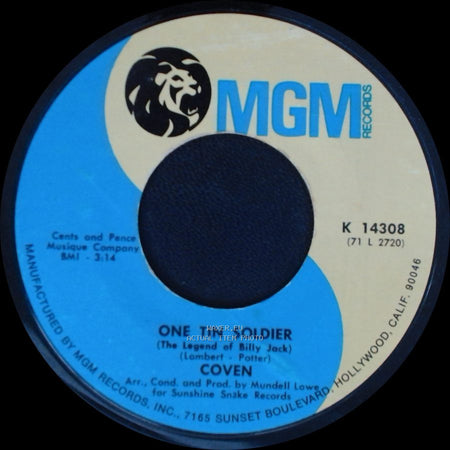 Coven - I Guess It's A Beautiful Day / One Tin Soldier (The Legend Of Billy Jack) side B