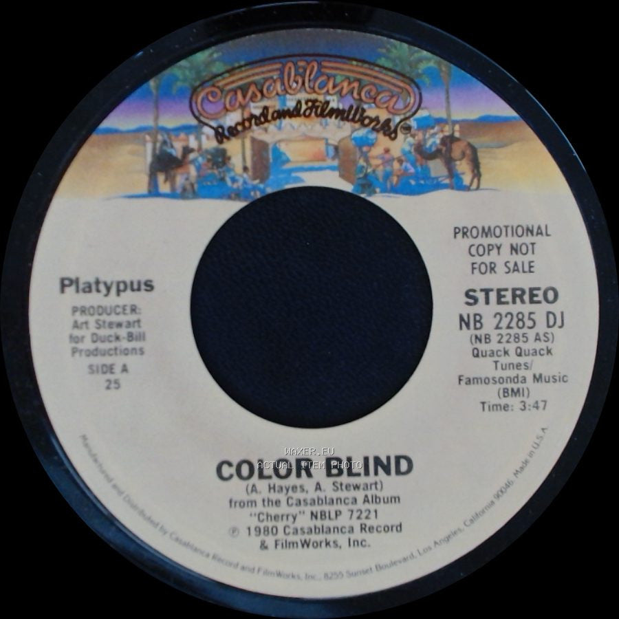 Platypus - Color Blind / Color Blind side B