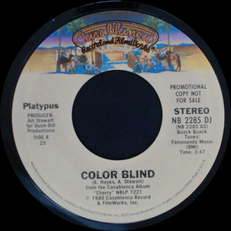 Platypus - Color Blind / Color Blind side A