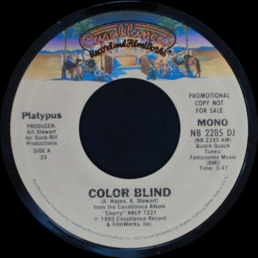 Platypus - Color Blind / Color Blind side B
