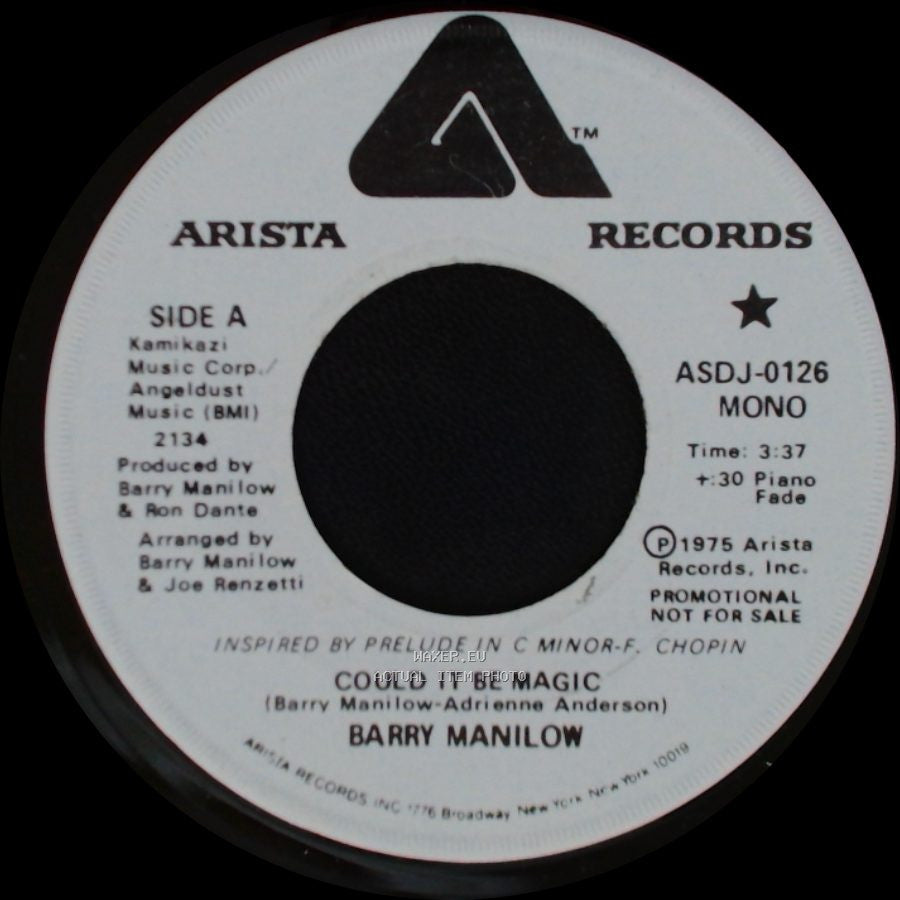 Barry Manilow - Could It Be Magic / Could It Be Magic side A
