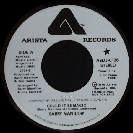 Barry Manilow - Could It Be Magic / Could It Be Magic side B