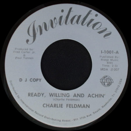 Charlie Feldman - Ready, Willing And Achin' / Ready, Willing And Achin' side A