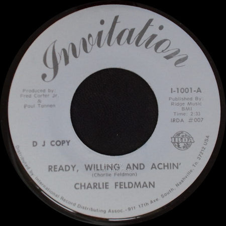 Charlie Feldman - Ready, Willing And Achin' / Ready, Willing And Achin' side B