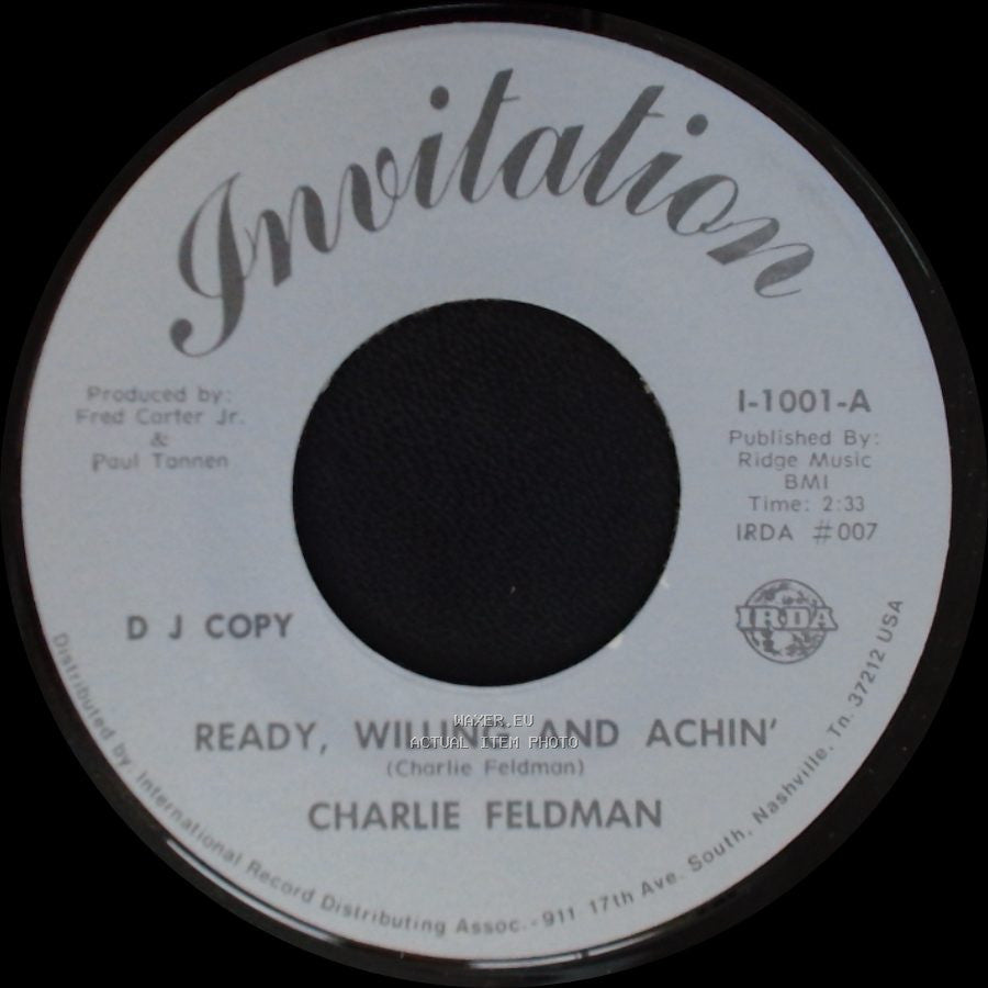 Charlie Feldman - Ready, Willing And Achin' / Ready, Willing And Achin' side A