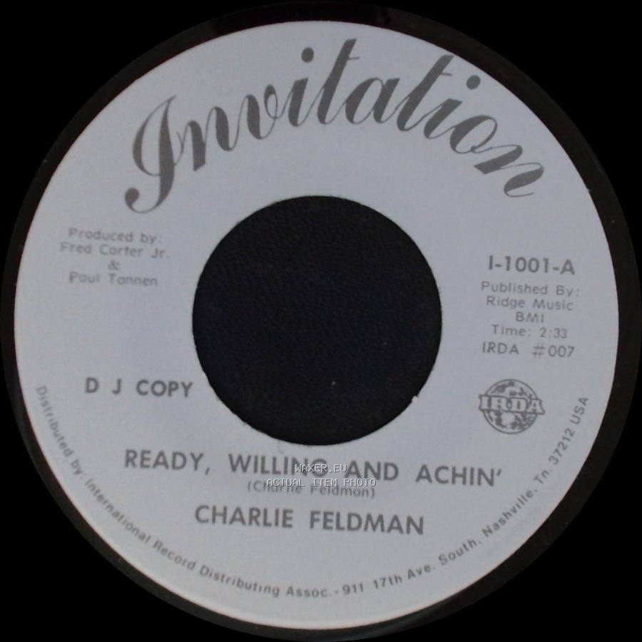 Charlie Feldman - Ready, Willing And Achin' / Ready, Willing And Achin' side B