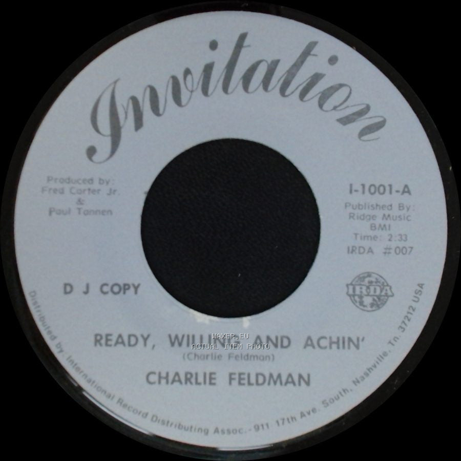 Charlie Feldman - Ready, Willing And Achin' / Ready, Willing And Achin' side A