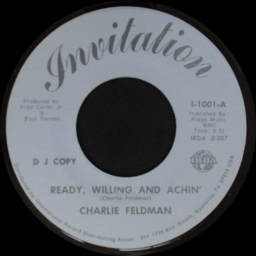 Charlie Feldman - Ready, Willing And Achin' / Ready, Willing And Achin' side A