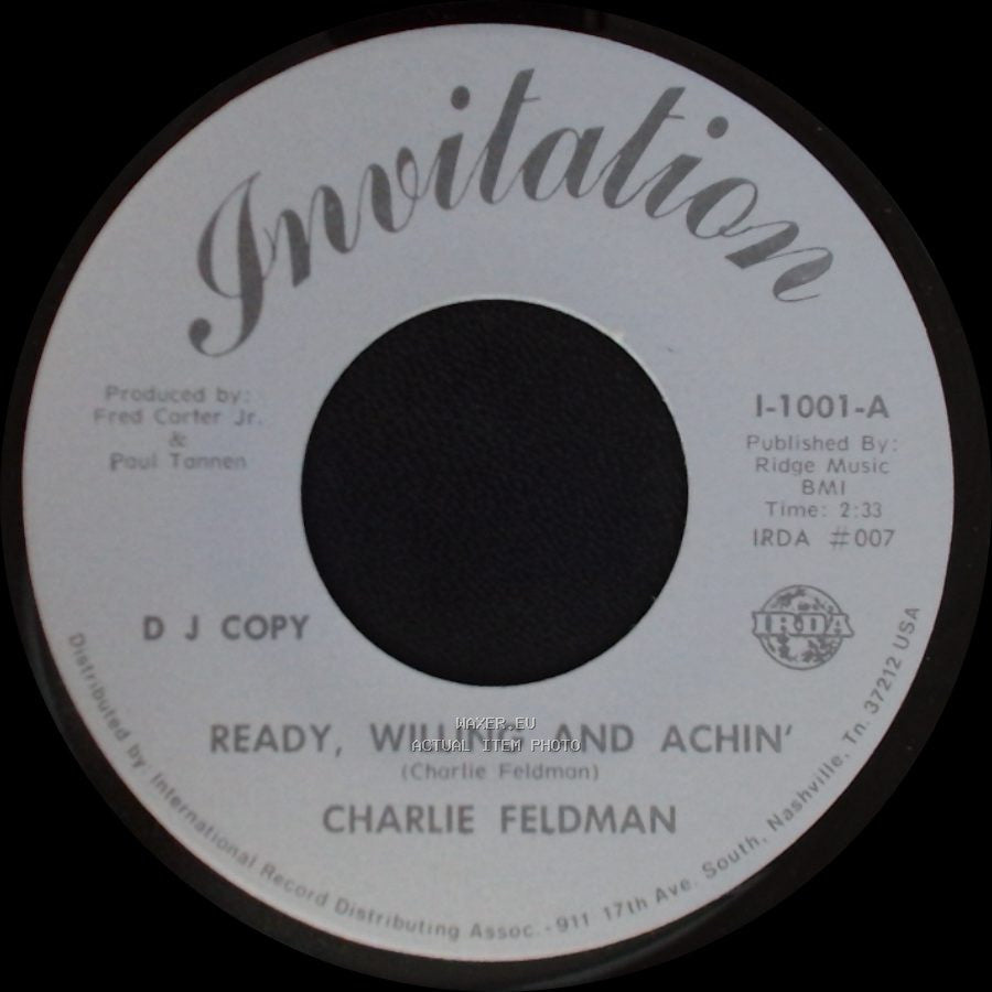Charlie Feldman - Ready, Willing And Achin' / Ready, Willing And Achin' side B