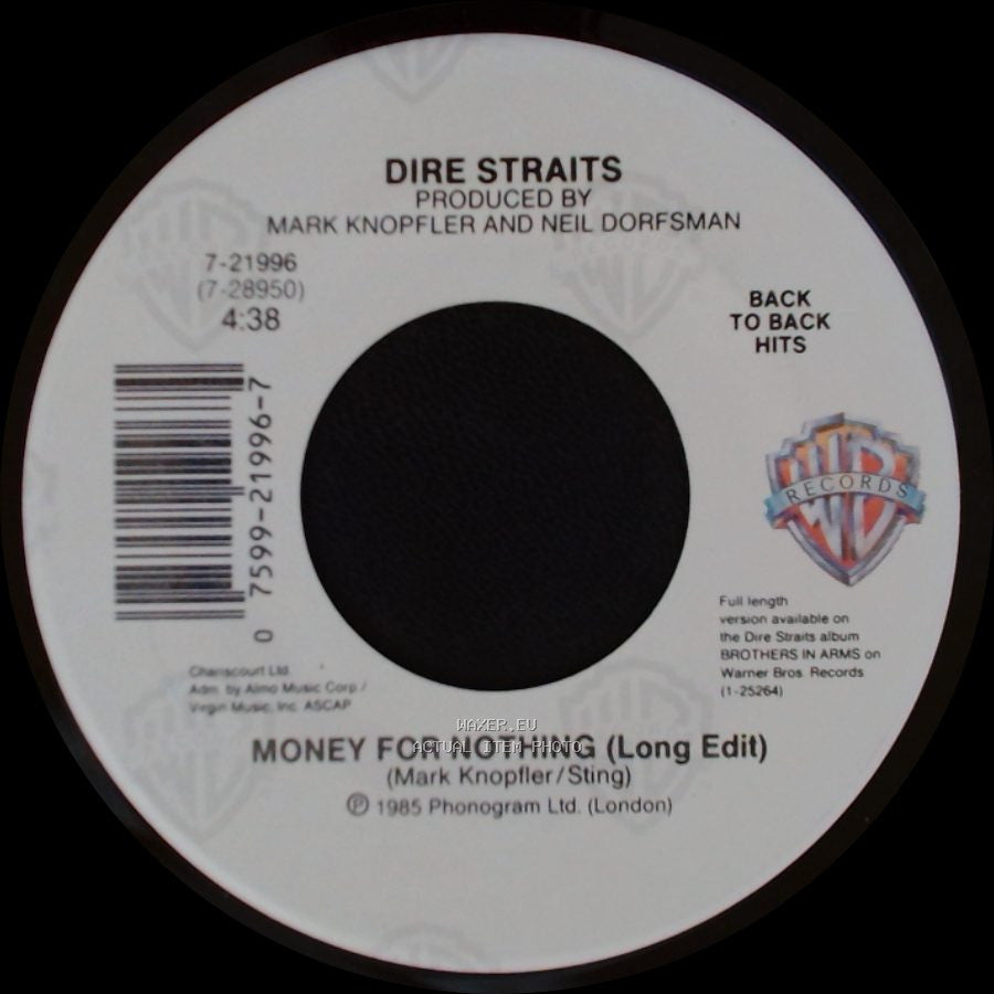 Dire Straits - Twisting By The Pool / Money For Nothing (Long Edit) side B