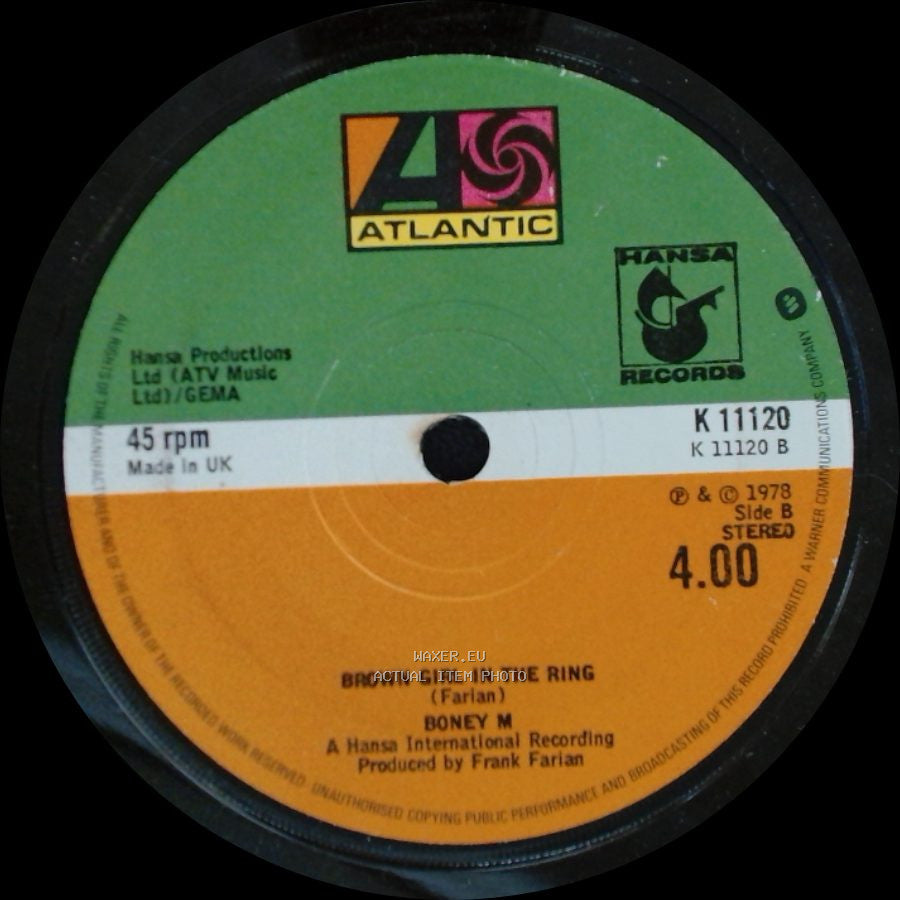 Boney M - Rivers Of Babylon / Brown Girl In The Ring side B