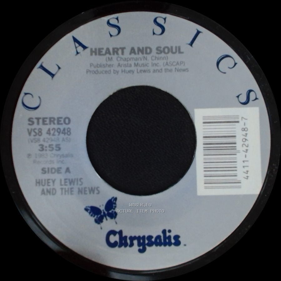 Huey Lewis And The News - Heart And Soul / I Want A New Drug side A