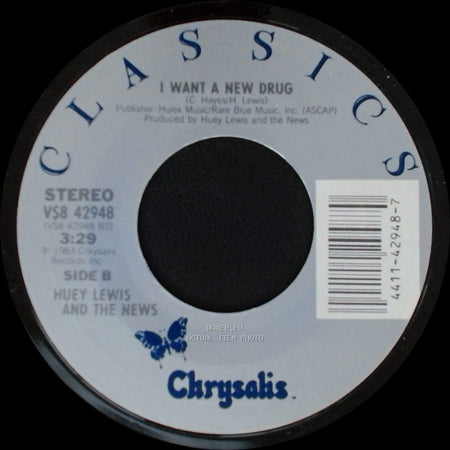 Huey Lewis And The News - Heart And Soul / I Want A New Drug side B
