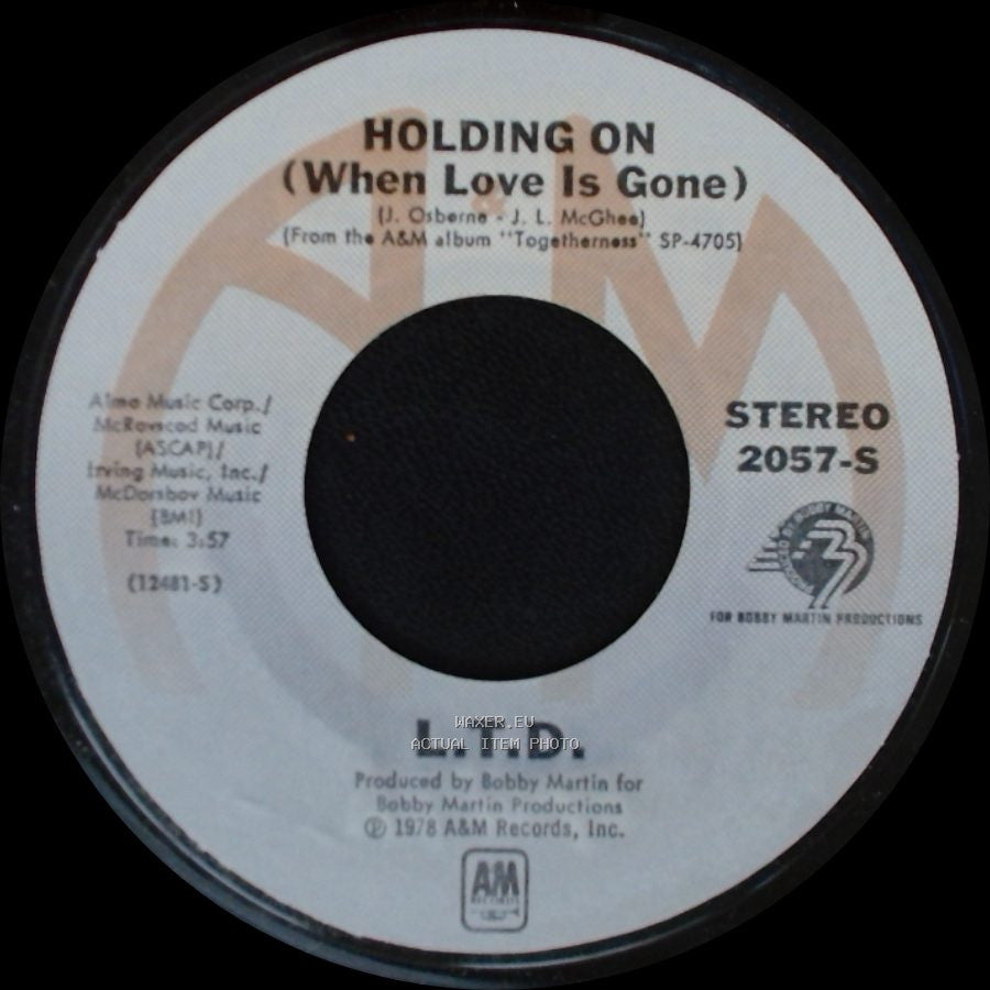 L.T.D. - Holding On (When Love Is Gone) / Together Forever side A