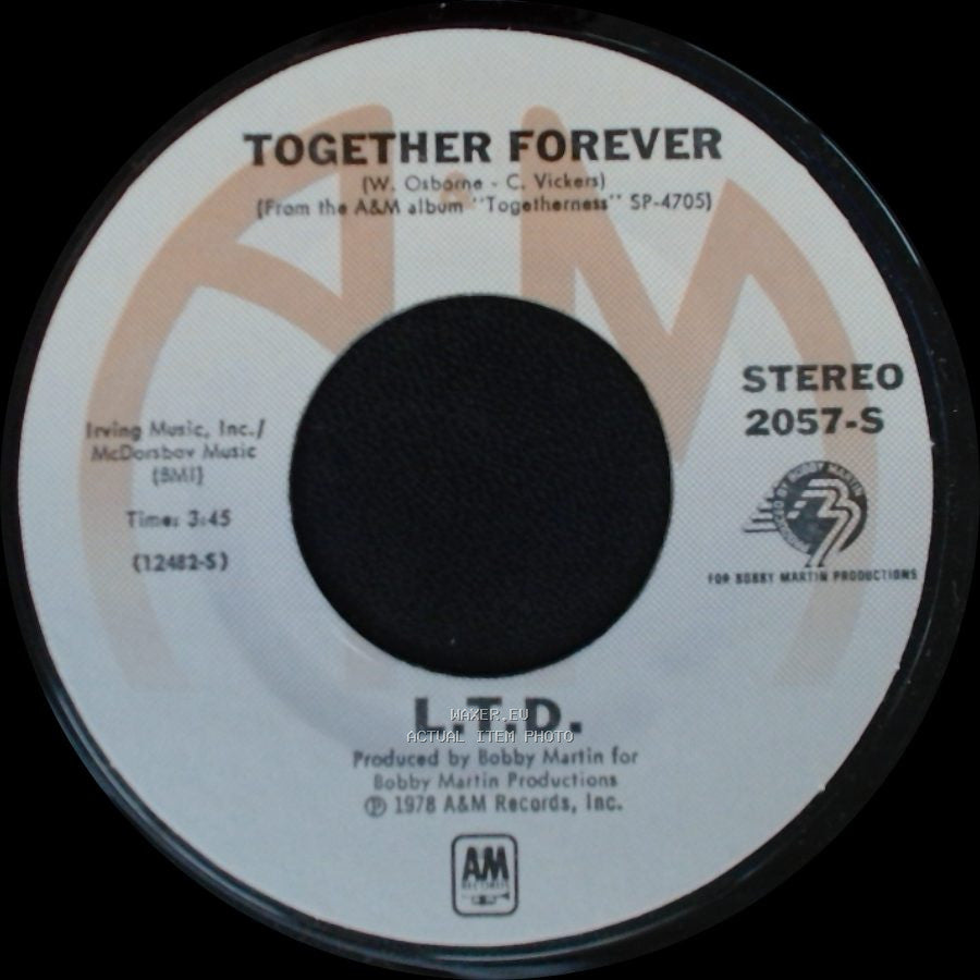 L.T.D. - Holding On (When Love Is Gone) / Together Forever side B