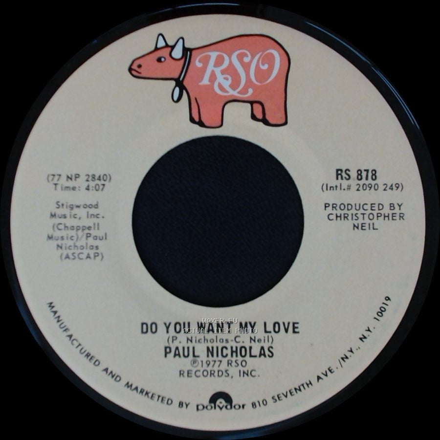 Paul Nicholas - Heaven On The 7Th Floor / Do You Want My Love side B