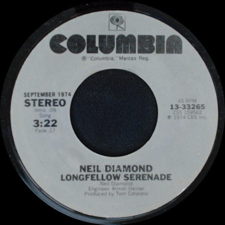 Neil Diamond - Longfellow Serenade / Be side A