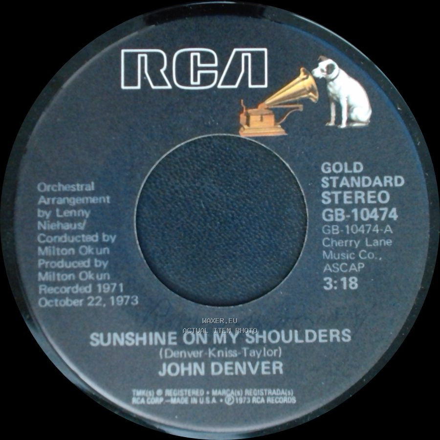 John Denver - Around And Around / Sunshine On My Shoulders side B