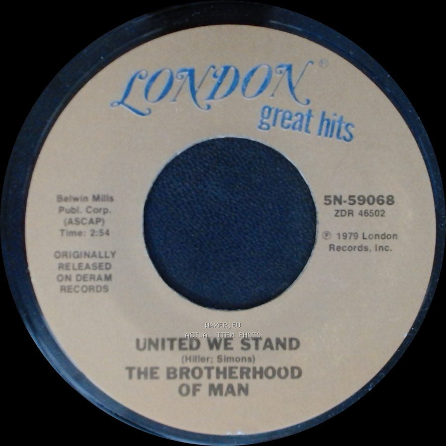 The Brotherhood Of Man / White Plains - United We Stand / My Baby Loves Lovin' side A