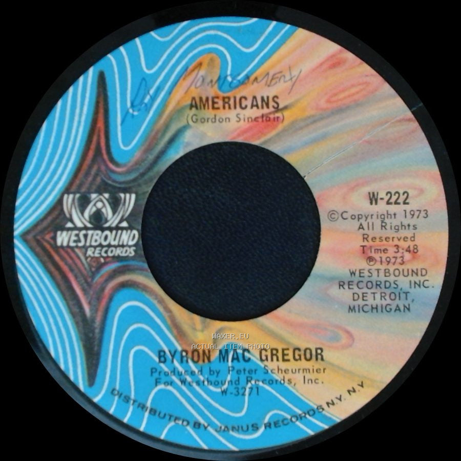 Byron Mac Gregor / The Westbound Strings - Americans / America The Beautiful side A