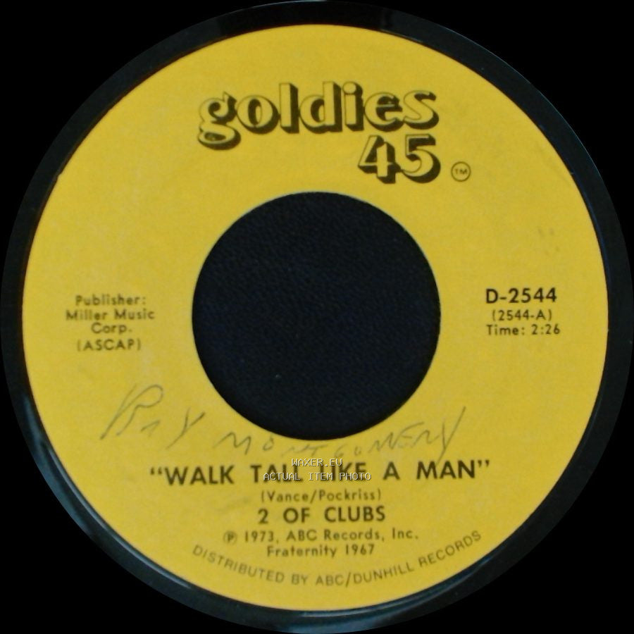 2 Of Clubs - Walk Tall Like A Man / So Blue Is Fall side A