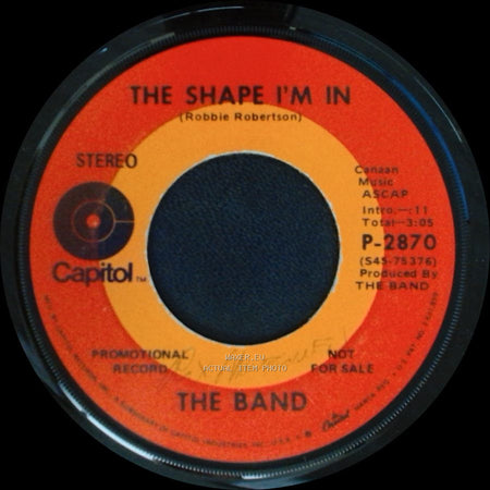 The Band - Time To Kill / The Shape I'm In side B