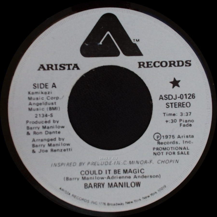 Barry Manilow - Could It Be Magic / Could It Be Magic side B