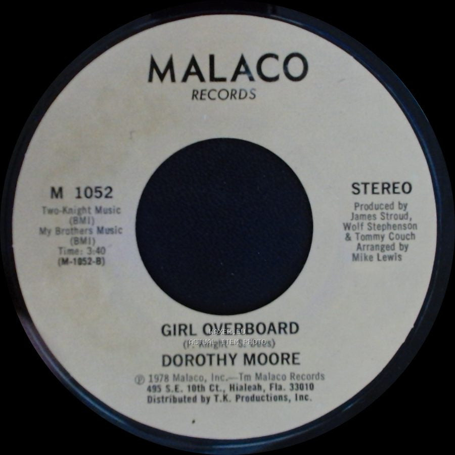 Dorothy Moore - Girl Overboard / Special Occasion side A