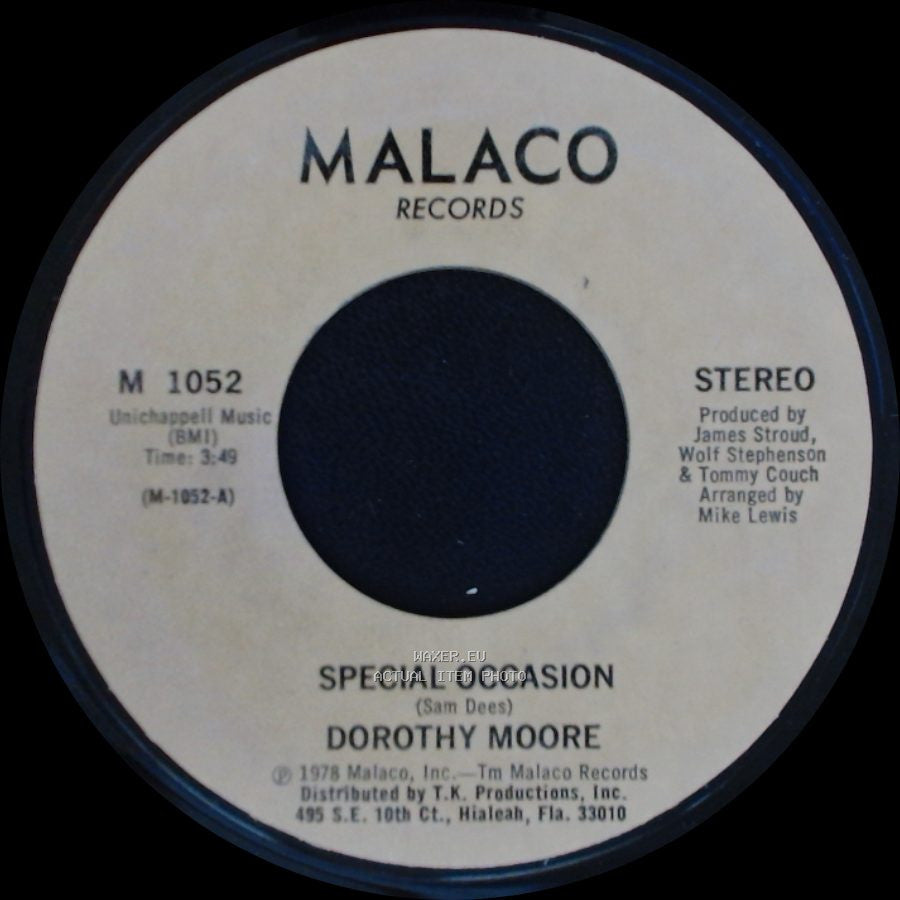 Dorothy Moore - Girl Overboard / Special Occasion side B