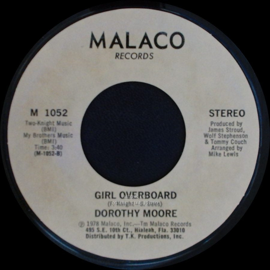 Dorothy Moore - Girl Overboard / Special Occasion side A