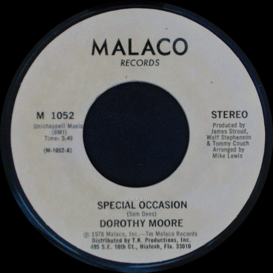 Dorothy Moore - Girl Overboard / Special Occasion side B