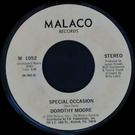 Dorothy Moore - Girl Overboard / Special Occasion side B