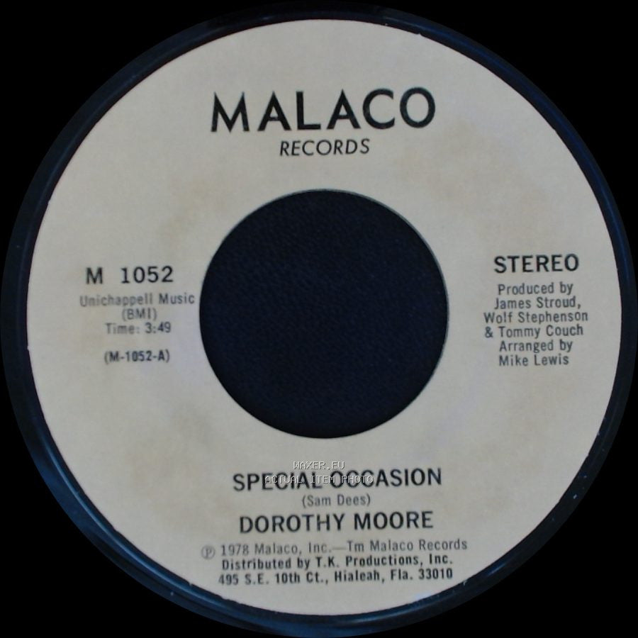 Dorothy Moore - Girl Overboard / Special Occasion side B