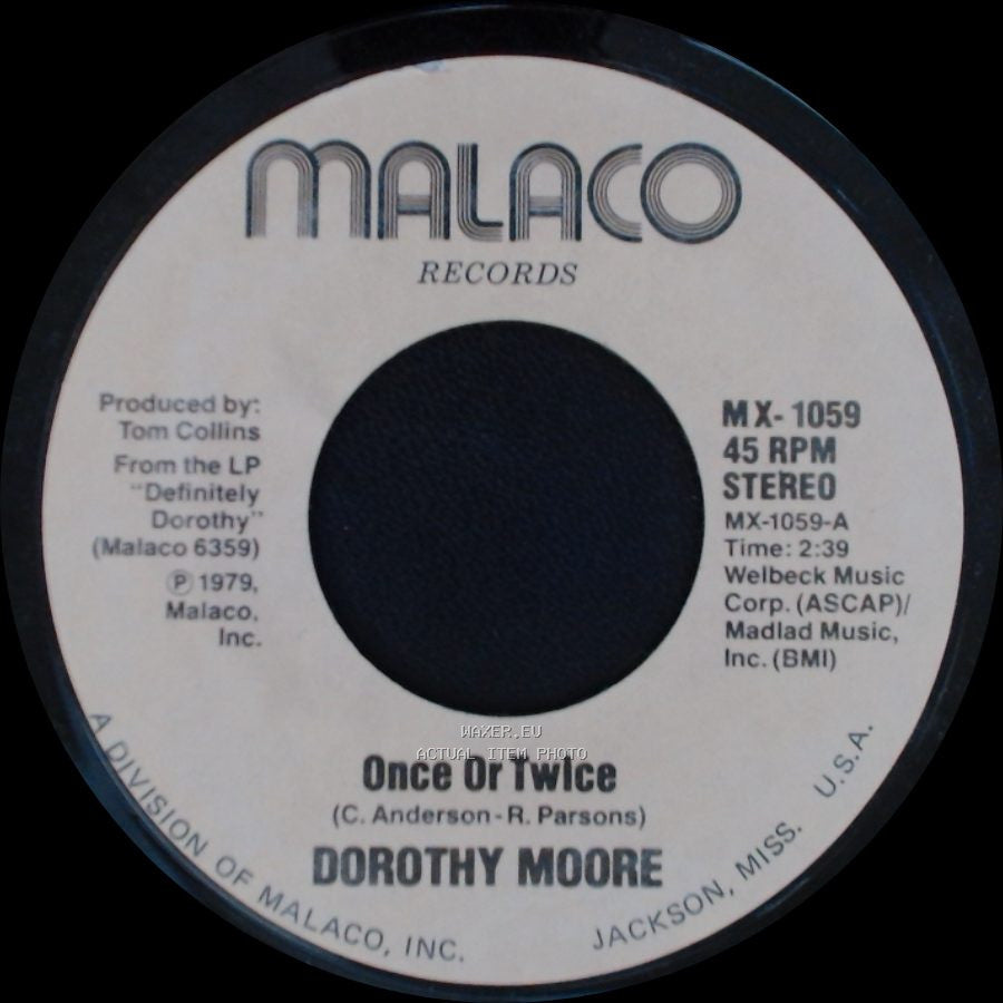 Dorothy Moore - Love Me / Once Or Twice side B