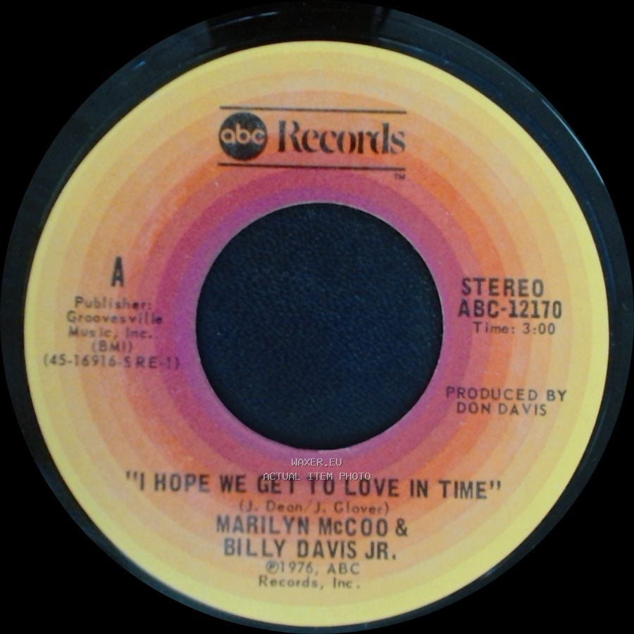 Marilyn Mccoo & Billy Davis Jr. - There's Got To Be A Happy Ending / I Hope We Get To Love In Time side B