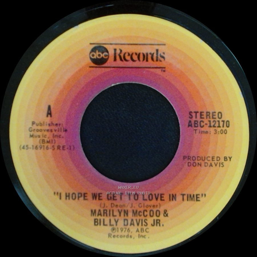 Marilyn Mccoo & Billy Davis Jr. - There's Got To Be A Happy Ending / I Hope We Get To Love In Time side B