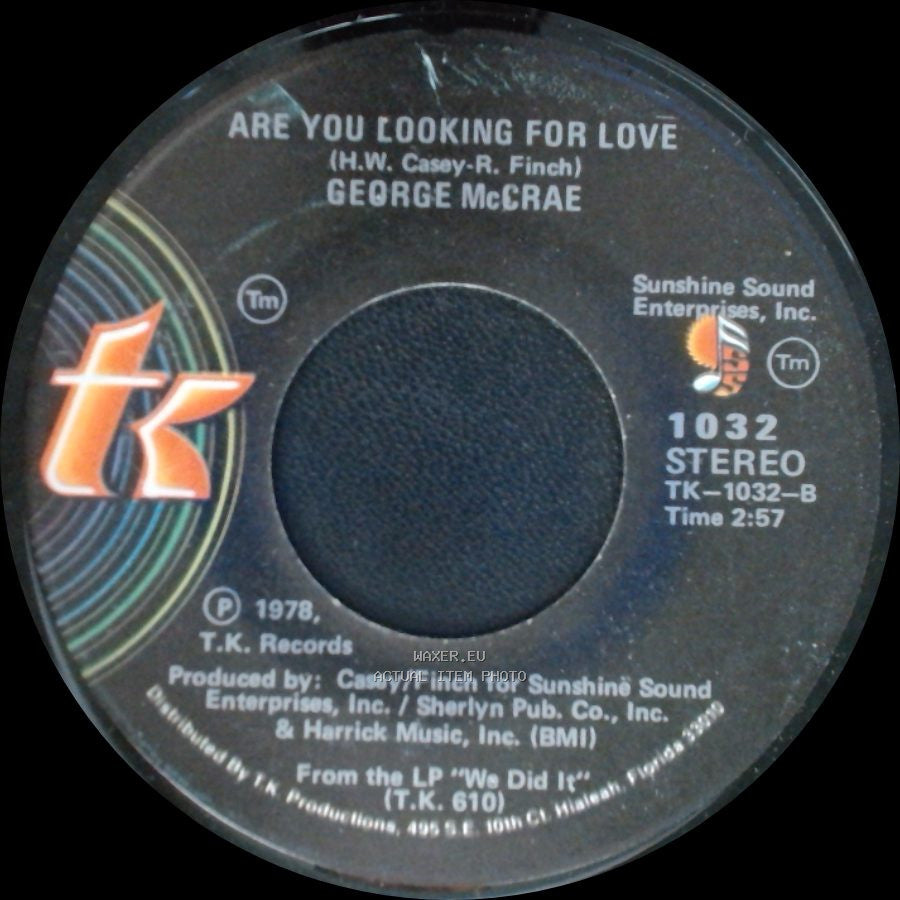 George Mccrae - Are You Looking For Love / I Want You Around Me side A