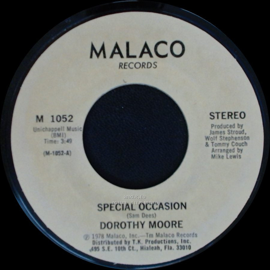 Dorothy Moore - Girl Overboard / Special Occasion side B