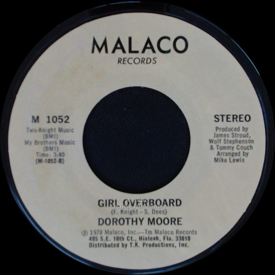 Dorothy Moore - Girl Overboard / Special Occasion side A