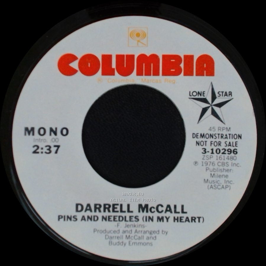 Darrell Mccall - Pins And Needles (In My Heart) / Pins And Needles (In My Heart) side A