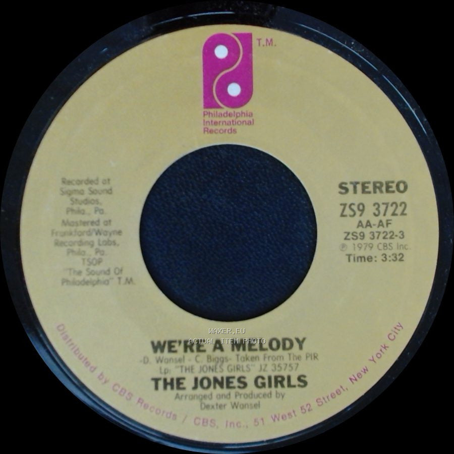 The Jones Girls - This Feeling's Killing Me / We're A Melody side B