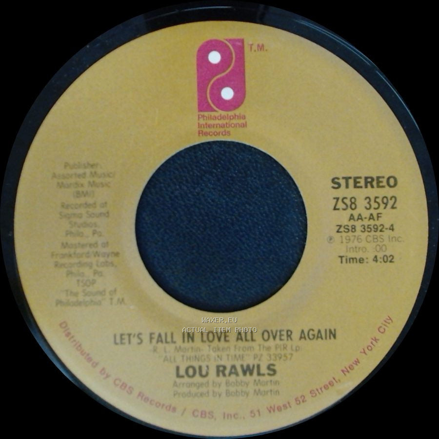 Lou Rawls - You'll Never Find Another Love Like Mine / Let's Fall In Love All Over Again side B