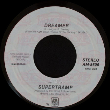 Supertramp - Dreamer / Give A Little Bit side A