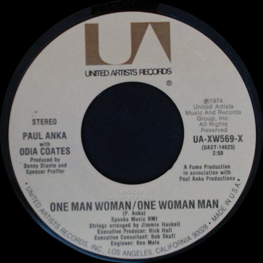 Paul Anka / Paul Anka With Odia Coates - Let Me Get To Know You / One Man Woman / One Woman Man side B