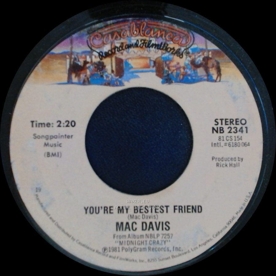 Mac Davis - You're My Bestest Friend / You Are So Lovely side A