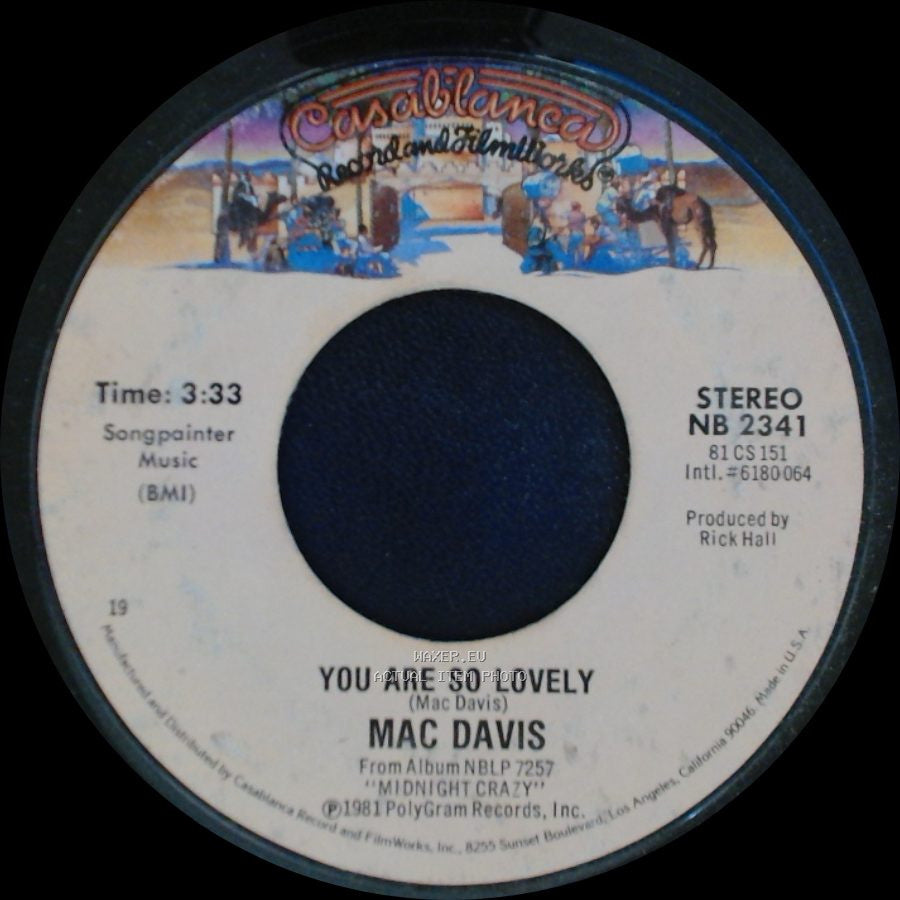 Mac Davis - You're My Bestest Friend / You Are So Lovely side B