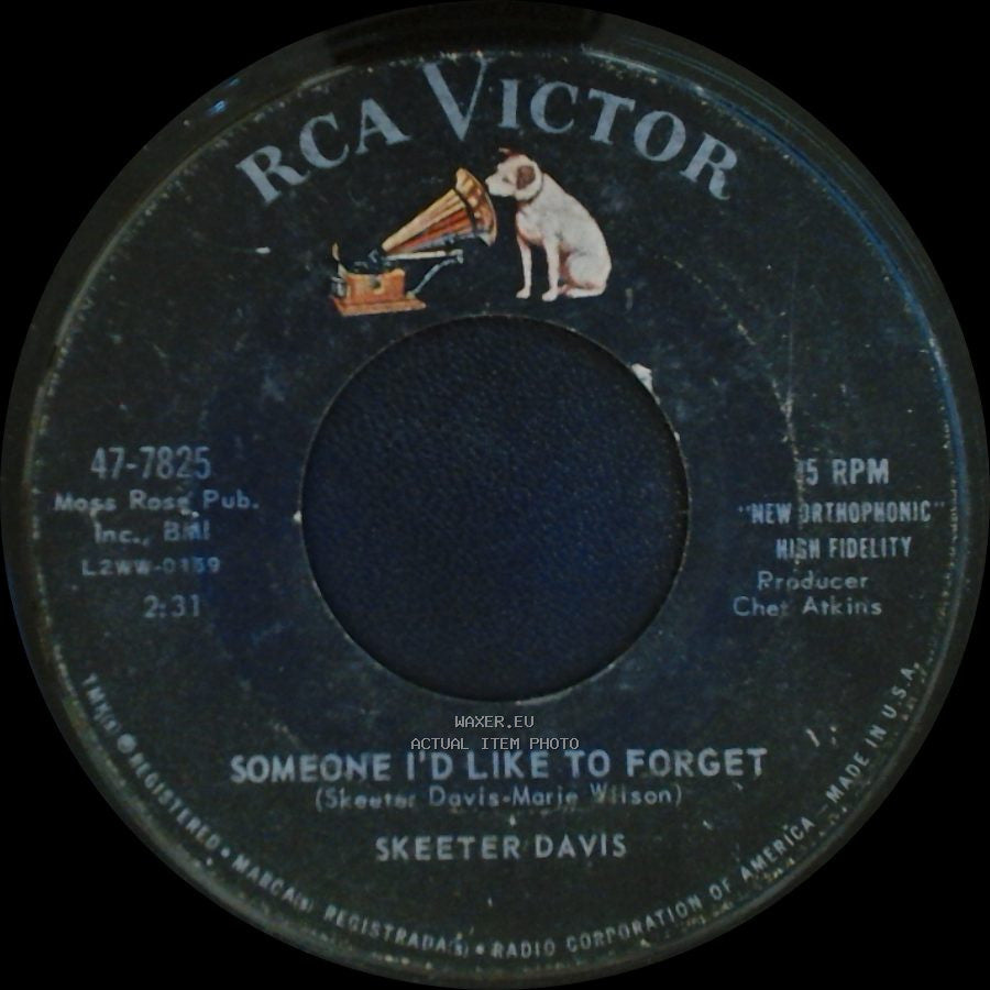 Skeeter Davis - My Last Date (With You) / Someone I'd Like To Forget side B