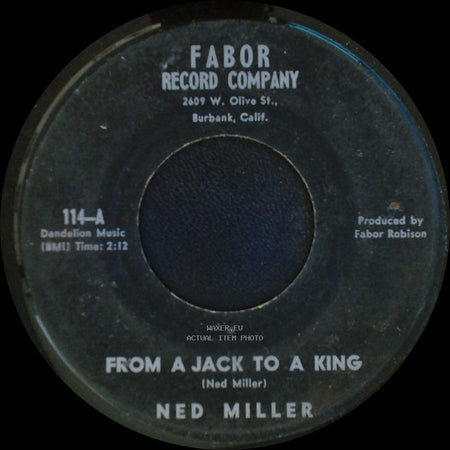 Ned Miller - Parade Of Broken Hearts / From A Jack To A King side B