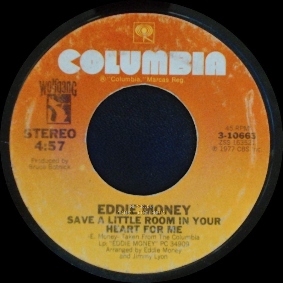 Eddie Money - Baby Hold On / Save A Little Room In Your Heart For Me side B